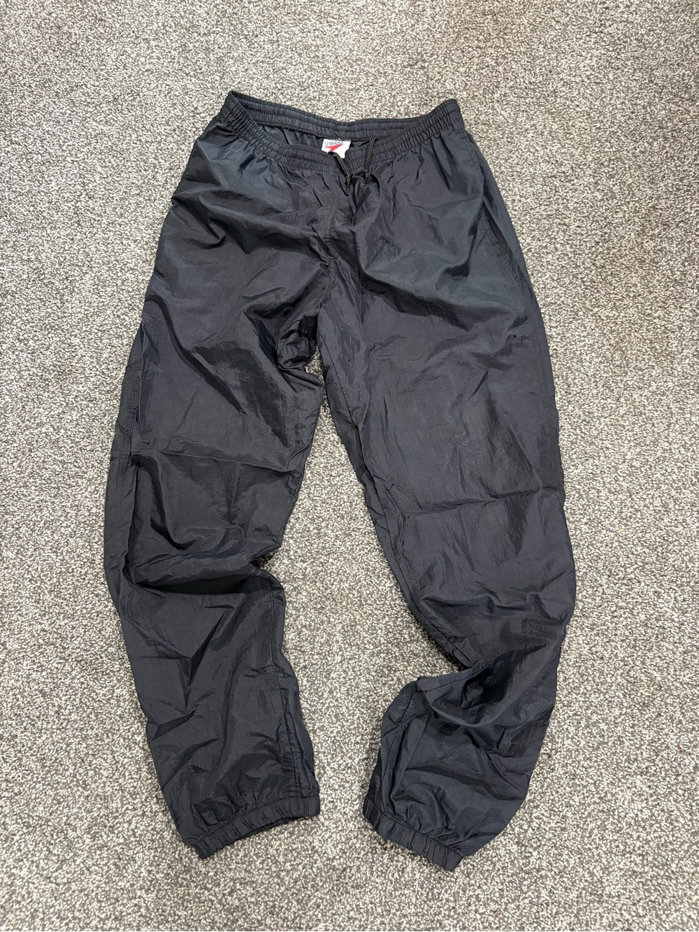 Vintage Speedo Black Lightweight Nylon Jogger Pants